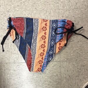 Brand New Colorful High Waisted Patterned Bikini Bottom